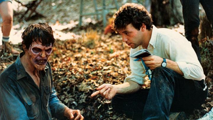 Sam Raimi and Bruce Campbell in Evil Dead II (1987)