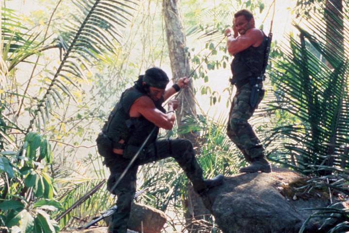 Arnold Schwarzenegger and Sonny Landham in Predator (1987)