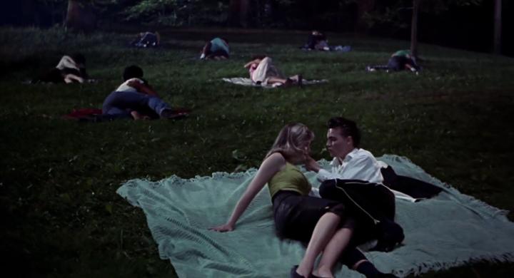 Johnny Depp and Amy Locane in Cry-Baby (1990)