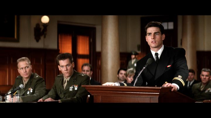 Kevin Bacon and Tom Cruise in A Few Good Men (1992)