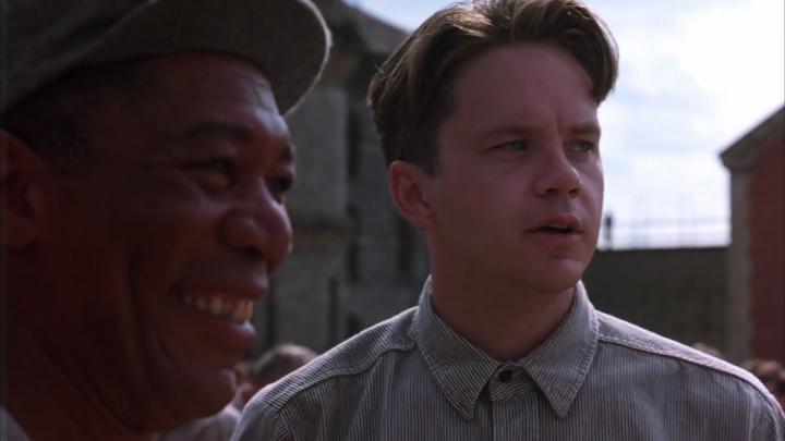 Morgan Freeman and Tim Robbins in The Shawshank Redemption (1994)