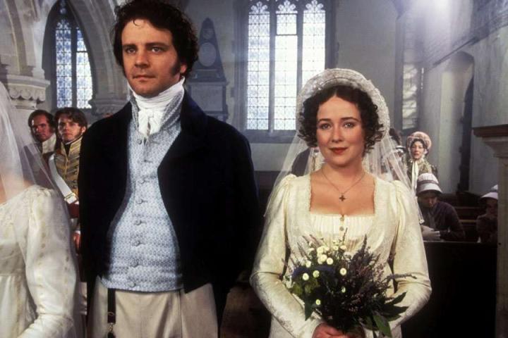 Colin Firth, Jennifer Ehle, Anthony Calf, and Rupert Vansittart in Pride and Prejudice (1995)