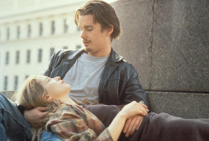 Ethan Hawke and Julie Delpy in Before Sunrise (1995)