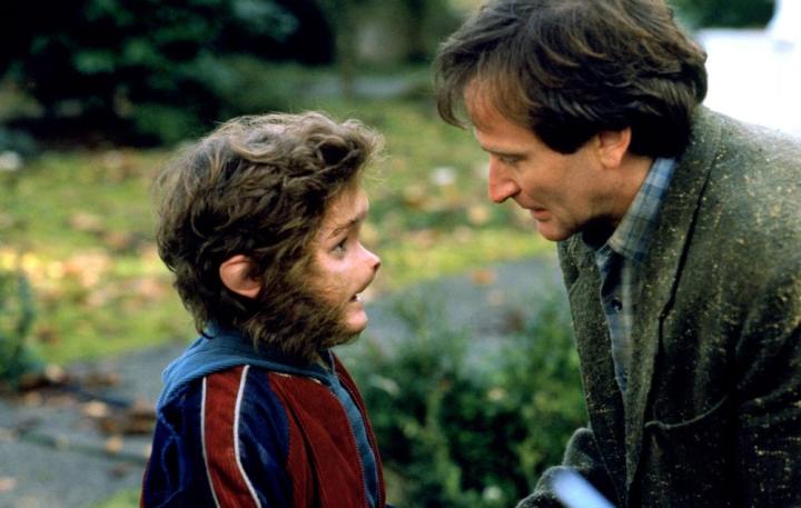 Robin Williams and Bradley Pierce in Jumanji (1995)