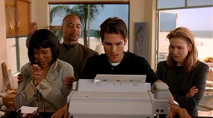 Tom Cruise, Renée Zellweger, Cuba Gooding Jr., and Regina King in Jerry Maguire (1996)