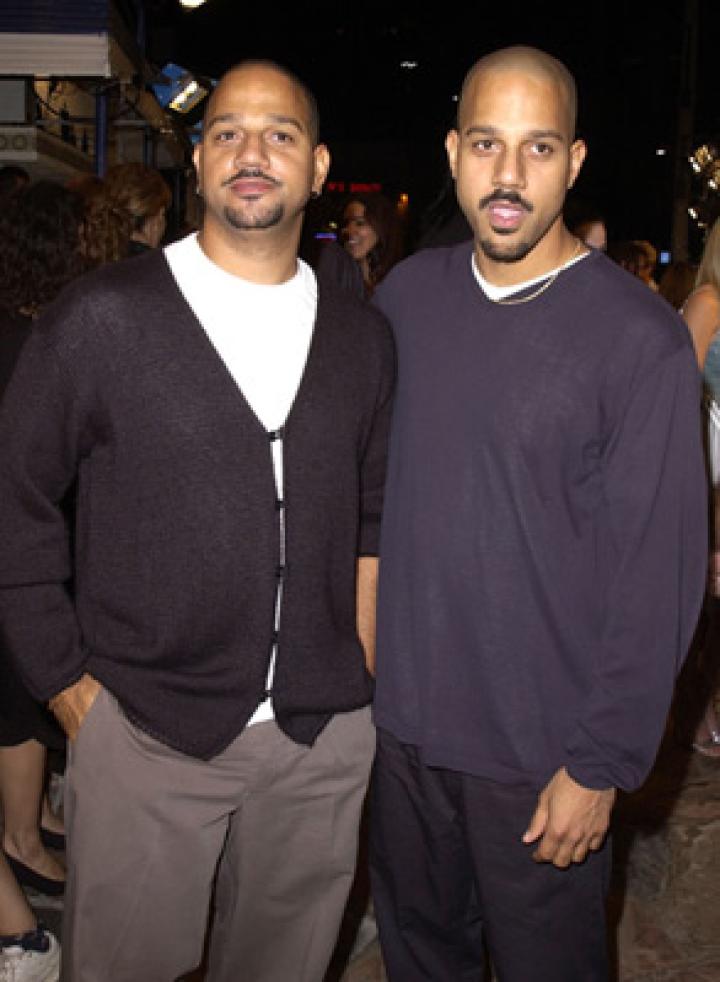 Albert Hughes and Allen Hughes at an event for From Hell (2001)