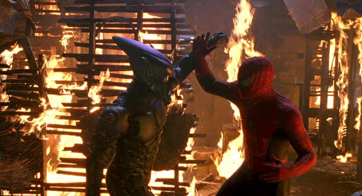 Willem Dafoe and Tobey Maguire in Spider-Man (2002)