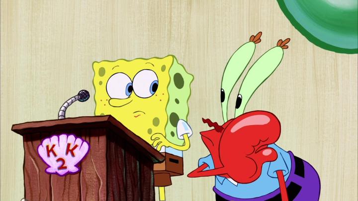 Clancy Brown and Tom Kenny in The SpongeBob SquarePants Movie (2004)