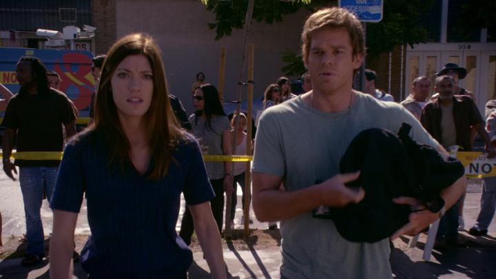 Michael C. Hall and Jennifer Carpenter in Dexter (2006)