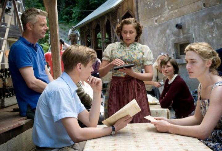 Kate Winslet, Stephen Daldry, Barbara Philipp, and David Kross in The Reader (2008)