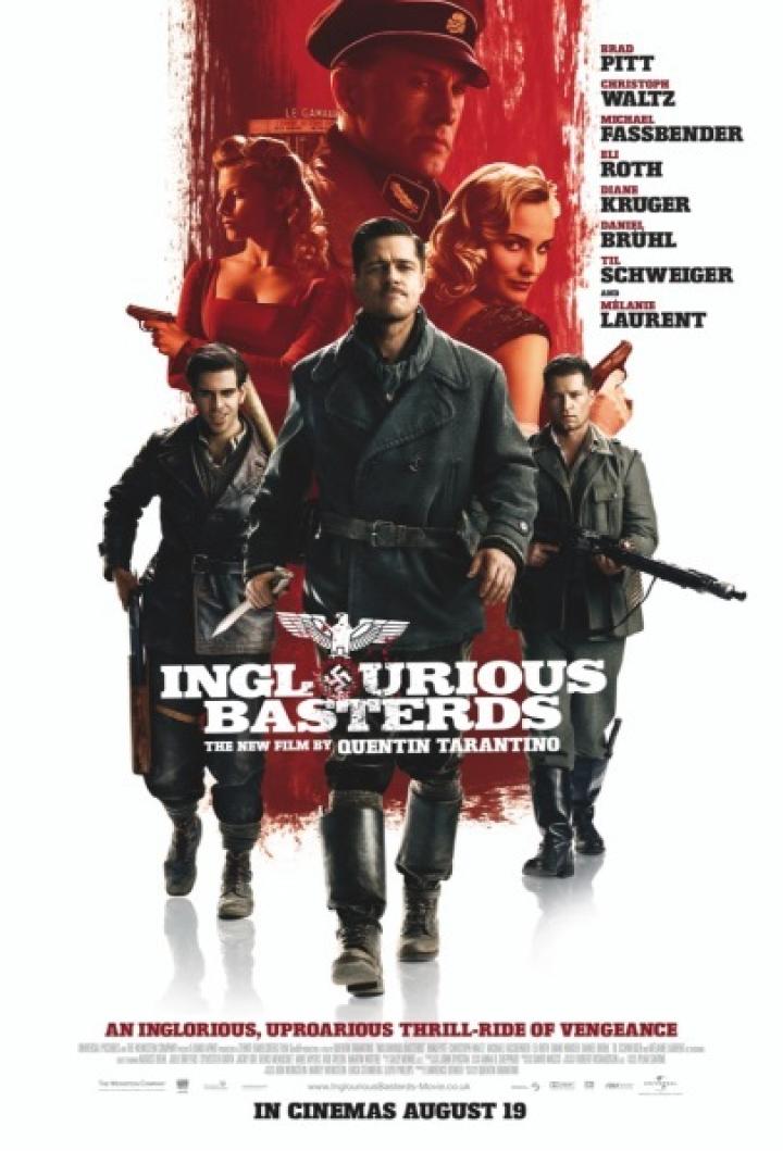 Brad Pitt, Til Schweiger, Mélanie Laurent, Eli Roth, Christoph Waltz, and Diane Kruger in Inglourious Basterds (2009)