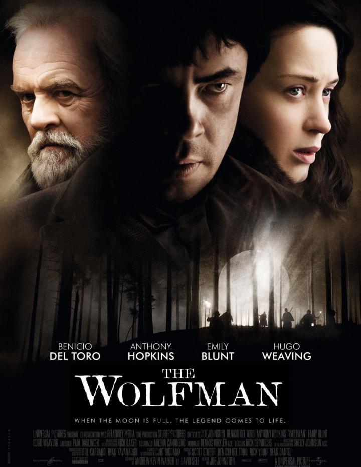 Anthony Hopkins, Benicio Del Toro, and Emily Blunt in The Wolfman (2010)