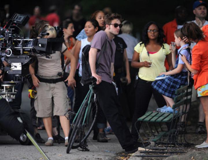 Robert Pattinson and Ruby Jerins at an event for Remember Me (2010)