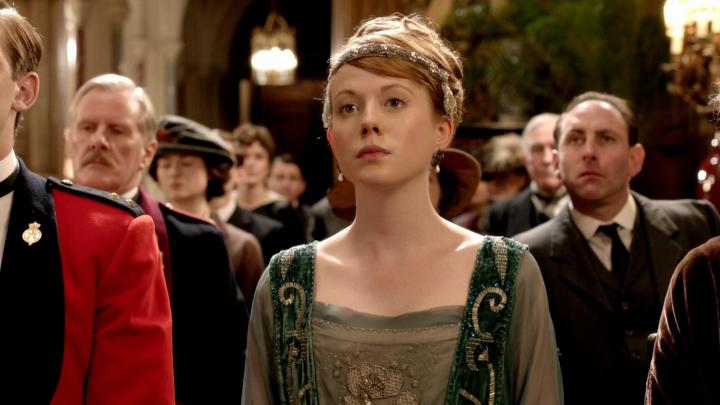 David Robb, Dan Stevens, and Zoe Boyle in Downton Abbey (2010)