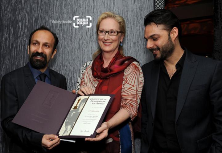 Meryl Streep, Asghar Farhadi, and Payman Maadi at an event for A Separation (2011)