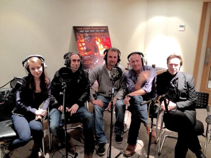 Kevin Howarth, Paul Hyett, Sean Pertwee, Michael Riley, and Rosie Day in The Seasoning House (2012)