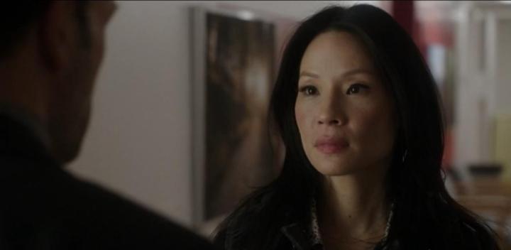 Jonny Lee Miller and Lucy Liu in Elementary (2012)