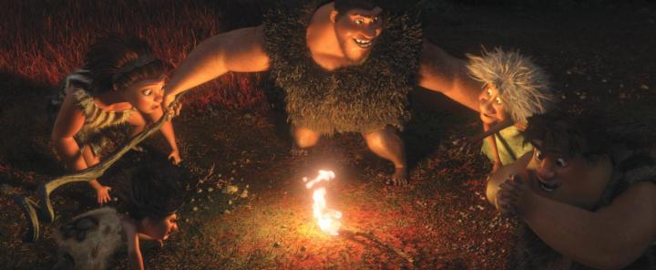 Nicolas Cage, Catherine Keener, Cloris Leachman, Clark Duke, and Randy Thom in The Croods (2013)