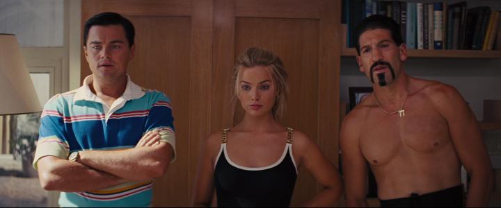 Leonardo DiCaprio, Jon Bernthal, and Margot Robbie in The Wolf of Wall Street (2013)