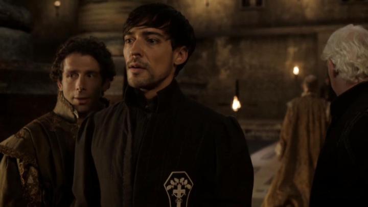 Nick Dunning, James Faulkner, Elliot Levey, and Blake Ritson in Da Vinci's Demons (2013)