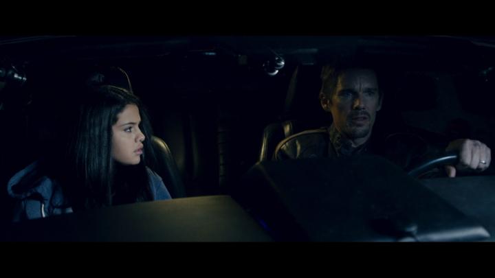 Ethan Hawke and Selena Gomez in Getaway (2013)