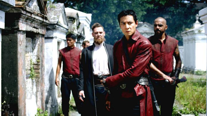 Marton Csokas, Daniel Wu, and Mike Seal in Into the Badlands (2015)