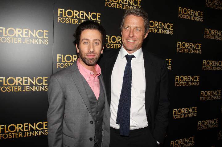 Hugh Grant and Simon Helberg at an event for Florence Foster Jenkins (2016)