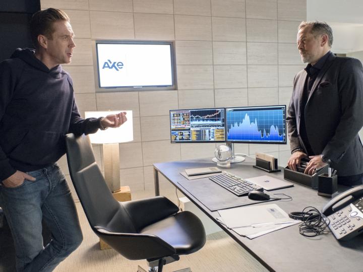 David Costabile and Damian Lewis in Billions (2016)