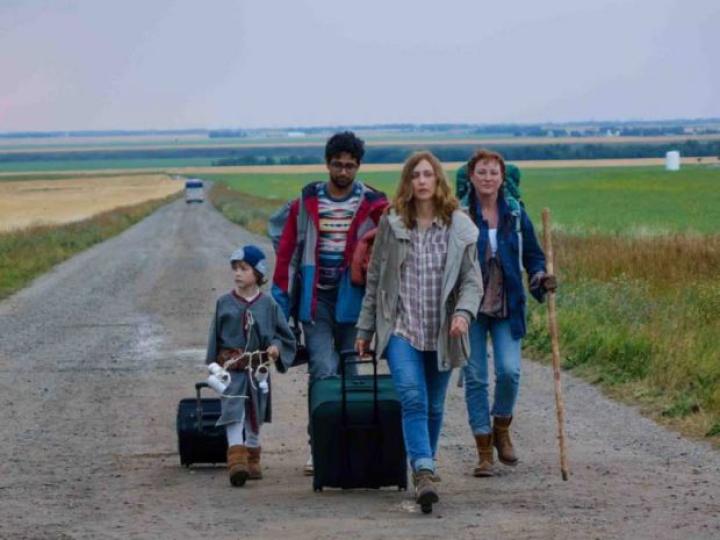 Virginia Madsen, Vera Farmiga, Suraj Sharma, and Jacob Tremblay in Burn Your Maps (2016)