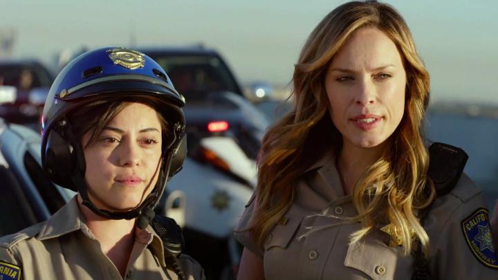 Jessica McNamee and Rosa Salazar in CHIPS (2017)