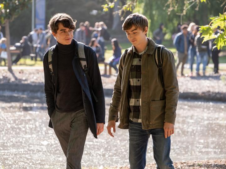 Miles Heizer and Deaken Bluman in 13 Reasons Why (2017)