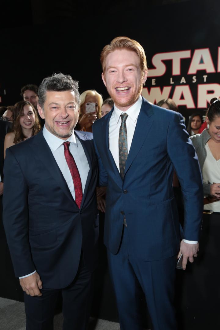 Andy Serkis and Domhnall Gleeson at an event for Star Wars: Episode VIII - The Last Jedi (2017)