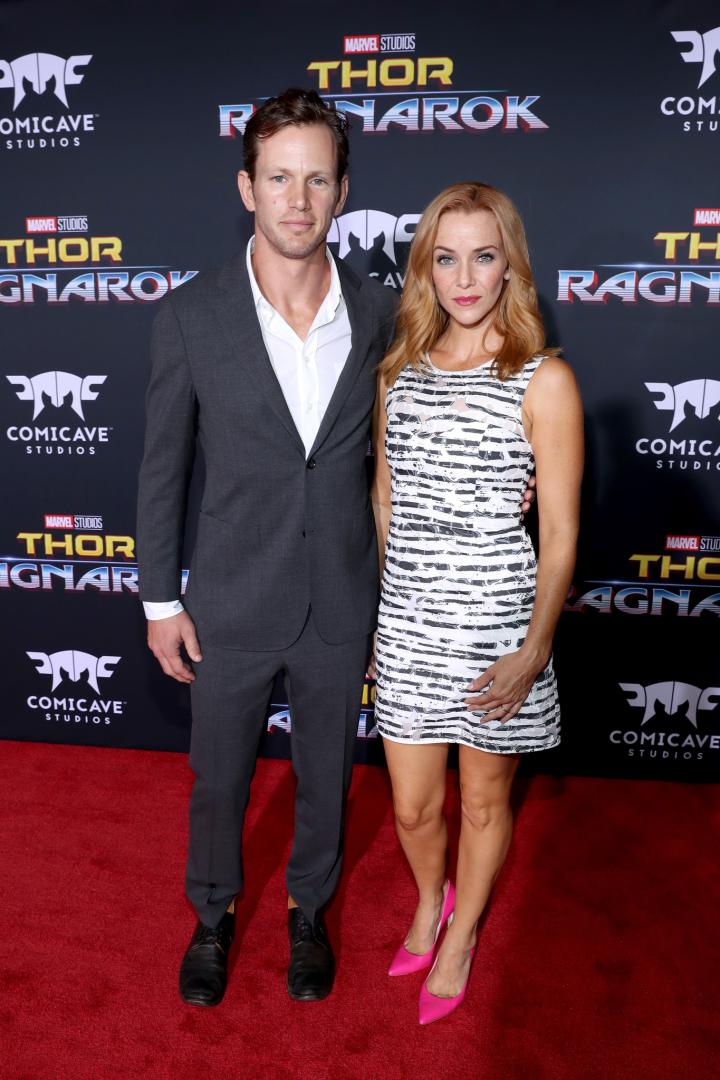 Kip Pardue and Annie Wersching at an event for Thor: Ragnarok (2017)