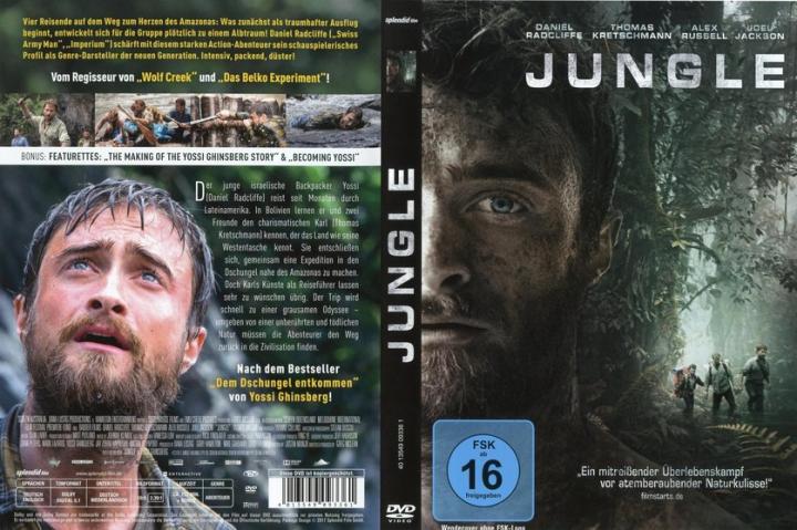 Thomas Kretschmann, Greg McLean, Daniel Radcliffe, Yossi Ghinsberg, Alex Russell, and Joel Jackson in Jungle (2017)