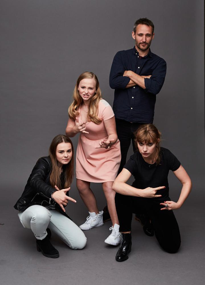 Imogen Poots, Anders Walter, Sydney Wade, and Madison Wolfe at an event for I Kill Giants (2017)