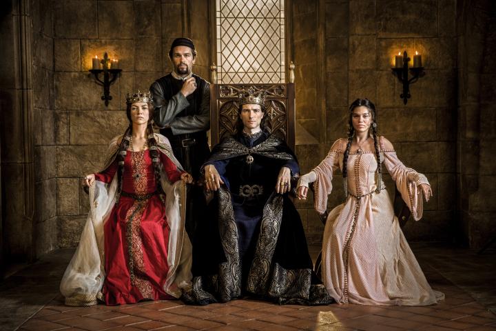 Ed Stoppard, Julian Ovenden, Olivia Ross, and Sabrina Bartlett in Knightfall (2017)