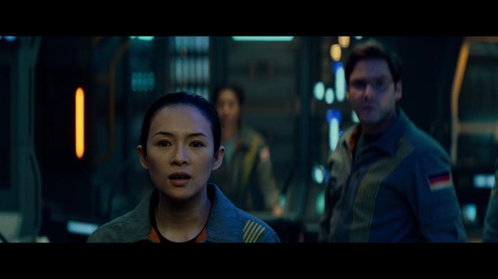 Daniel Brühl, Ziyi Zhang, and Gugu Mbatha-Raw in The Cloverfield Paradox (2018)