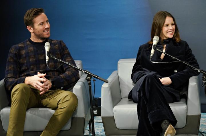 Felicity Jones and Armie Hammer at an event for On the Basis of Sex (2018)