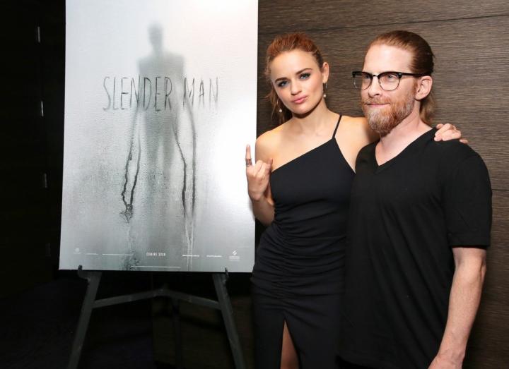 Seth Green and Joey King at an event for Slender Man (2018)