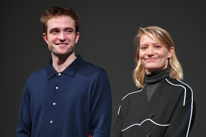 Robert Pattinson and Mia Wasikowska at an event for Damsel (2018)