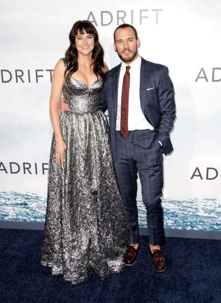 Shailene Woodley and Sam Claflin at an event for Adrift (2018)