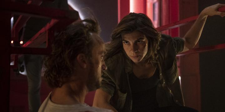 Tom Felton and Natalia Tena in Origin (2018)