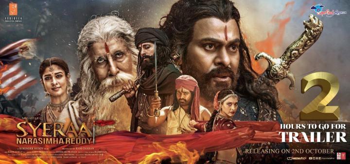 Amitabh Bachchan, Chiranjeevi, Nayanthara, Sudeep, Tamannaah Bhatia, and Vijay Sethupathi in Sye Raa Narasimha Reddy (2019)