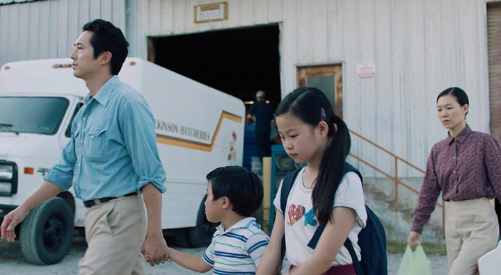 Alan S. Kim, Noel Cho, Steven Yeun, and Yeri Han in Minari (2020)