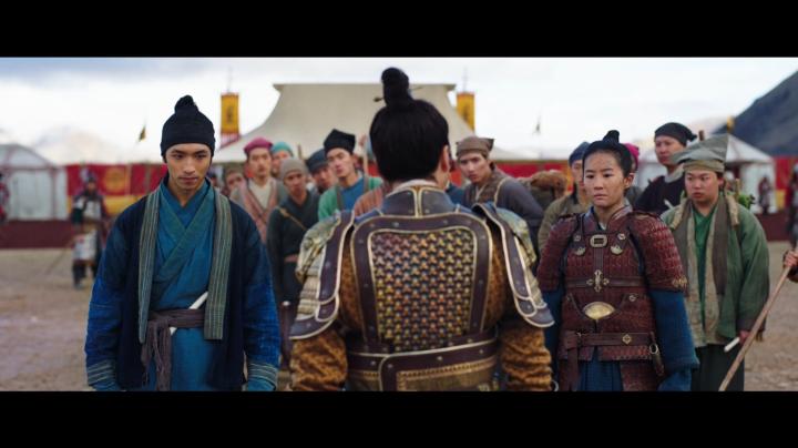 Donnie Yen, Jun Yu, Liu Yifei, and Yoson An in Mulan (2020)