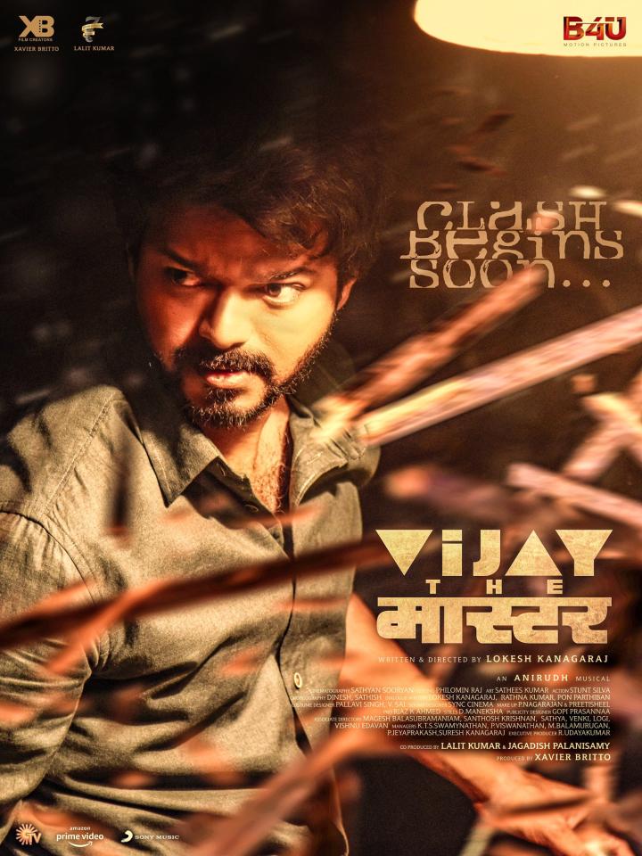 Thalapathy Vijay, Andrea Jeremiah, Vijay Sethupathi, and Malavika Mohanan in Master (2021)