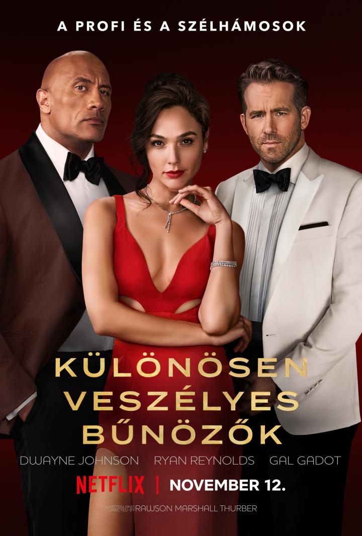 Ryan Reynolds, Dwayne Johnson, and Gal Gadot in Red Notice (2021)