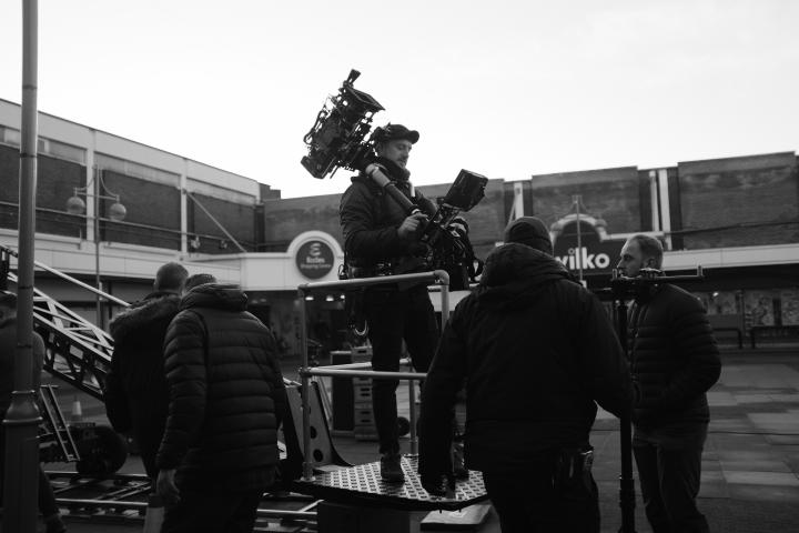 Walk off crane steadicam setup