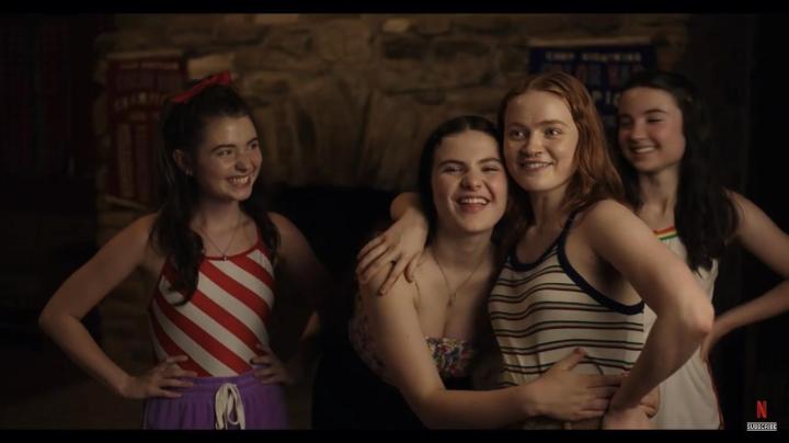 Eden Campbell, Sadie Sink, Chiara Aurelia, and Marcelle LeBlanc in Fear Street: Part Two - 1978 (2021)