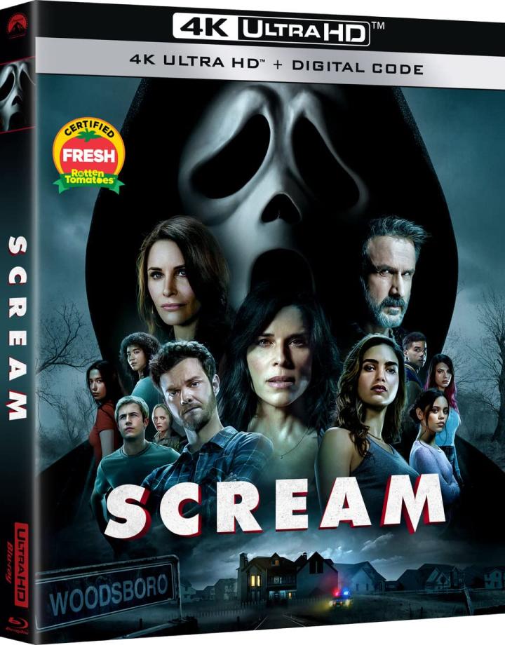 Neve Campbell, David Arquette, Courteney Cox, Marley Shelton, Dylan Minnette, Mason Gooding, Jack Quaid, Melissa Barrera, Jenna Ortega, Sonia Ammar, Jasmin Savoy Brown, and Mikey Madison in Scream (2022)